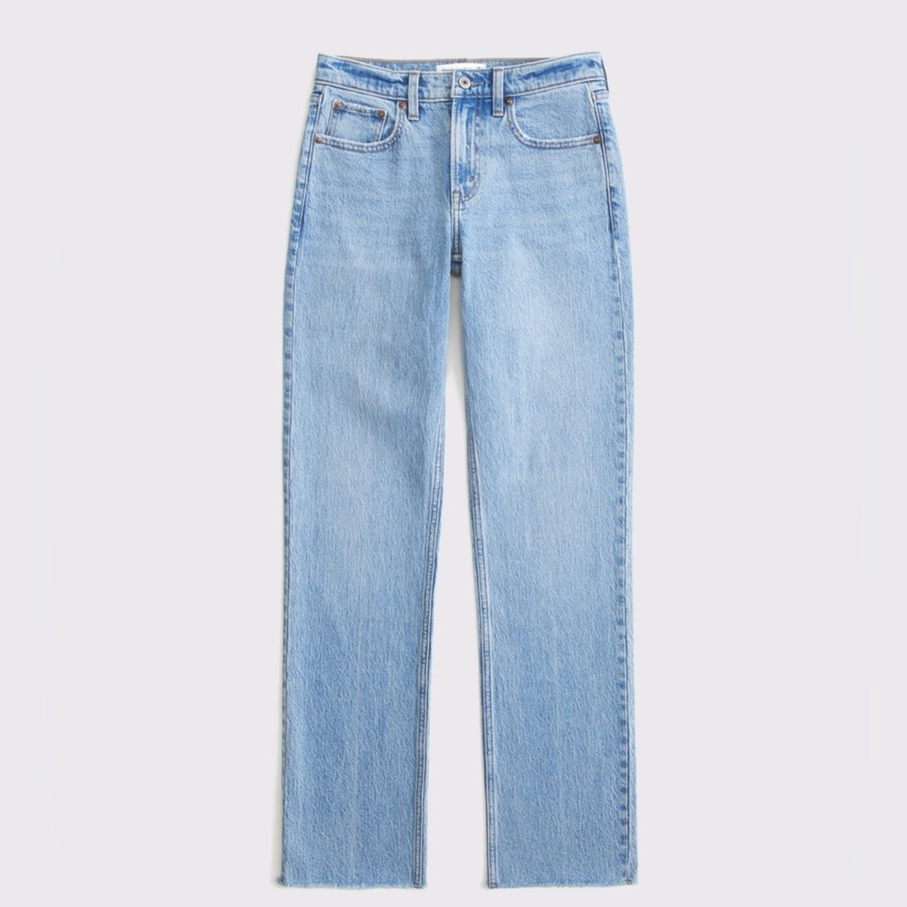 Abercrombie Mid Rise 90s Straight Jean - 27 SHORT